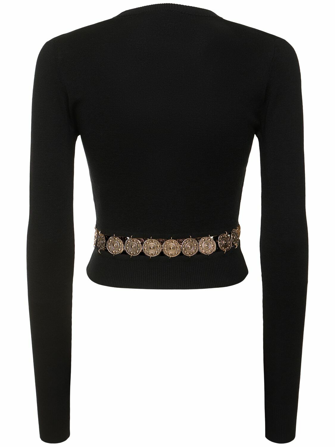 RABANNE Embellished Wool & Silk Sweater