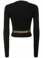 RABANNE Embellished Wool & Silk Sweater
