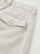 Brunello Cucinelli - Straight-Leg Cotton-Twill Trousers - Neutrals