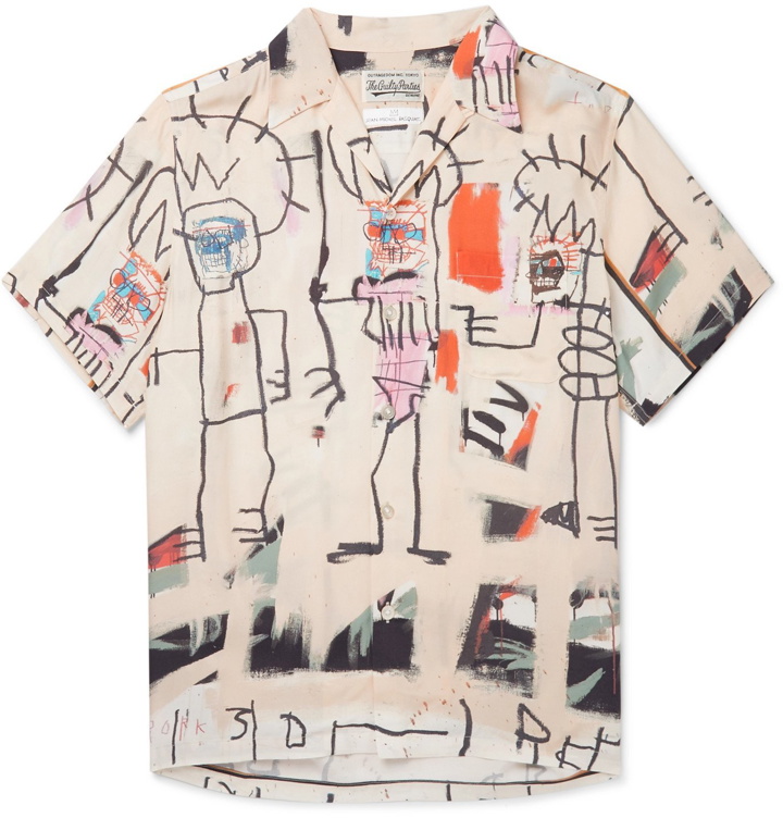 Photo: Wacko Maria - Basquiat Camp-Collar Printed Woven Shirt - Neutrals