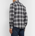 TOM FORD - Mickey Slim-Fit Checked Cotton-Flannel Western Shirt - Gray