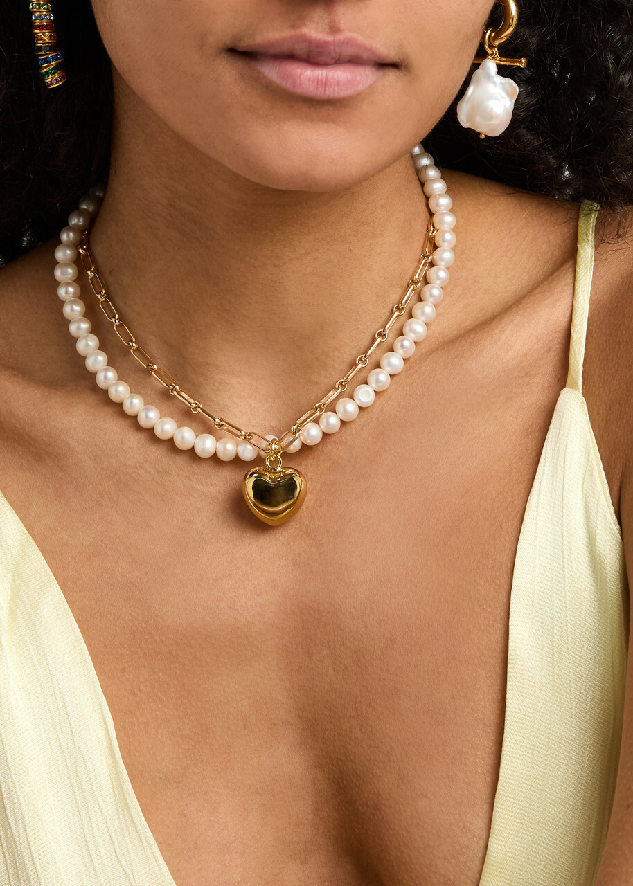 Timeless Pearly 24kt Gold-plated and Pearl Necklace - One Size