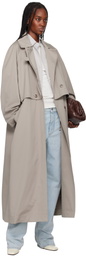 REMAIN Birger Christensen Beige Long Trench Coat
