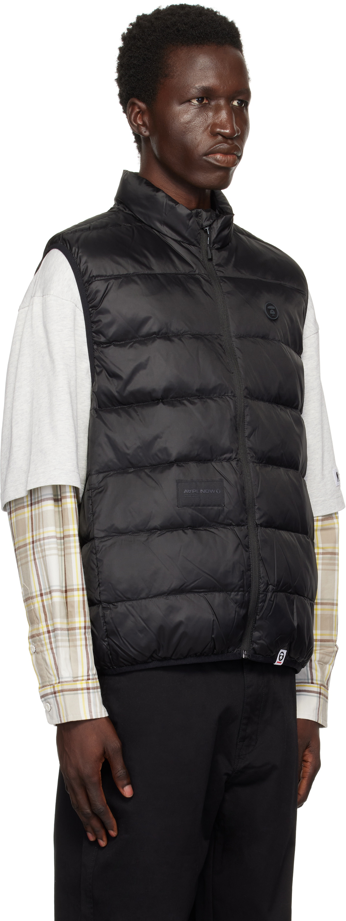 AAPE by A Bathing Ape Black 'AAPE Now' Down Vest AAPE by A Bathing Ape
