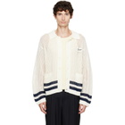 Kenzo Off-White Kenzo Paris Polo Collar Cardigan