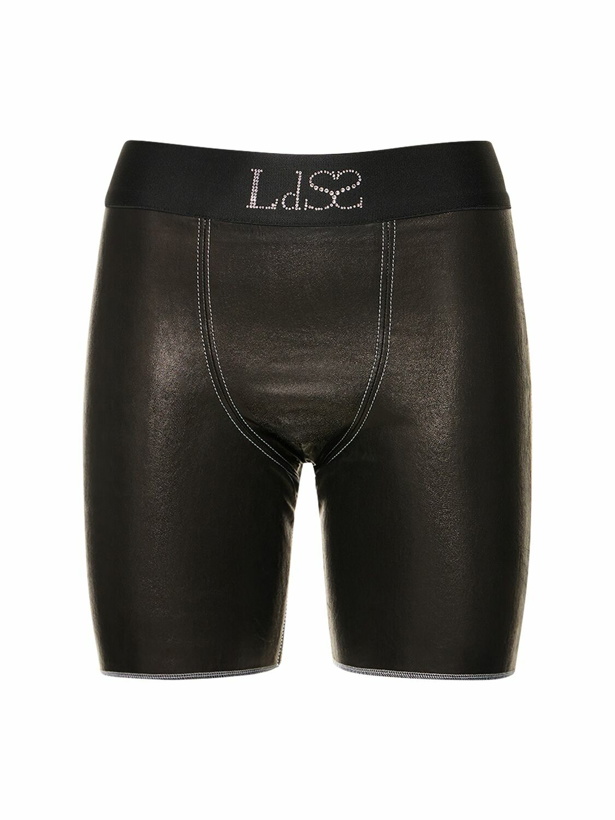 Photo: LUDOVIC DE SAINT SERNIN - Leather Embellished Logo Cycling Shorts