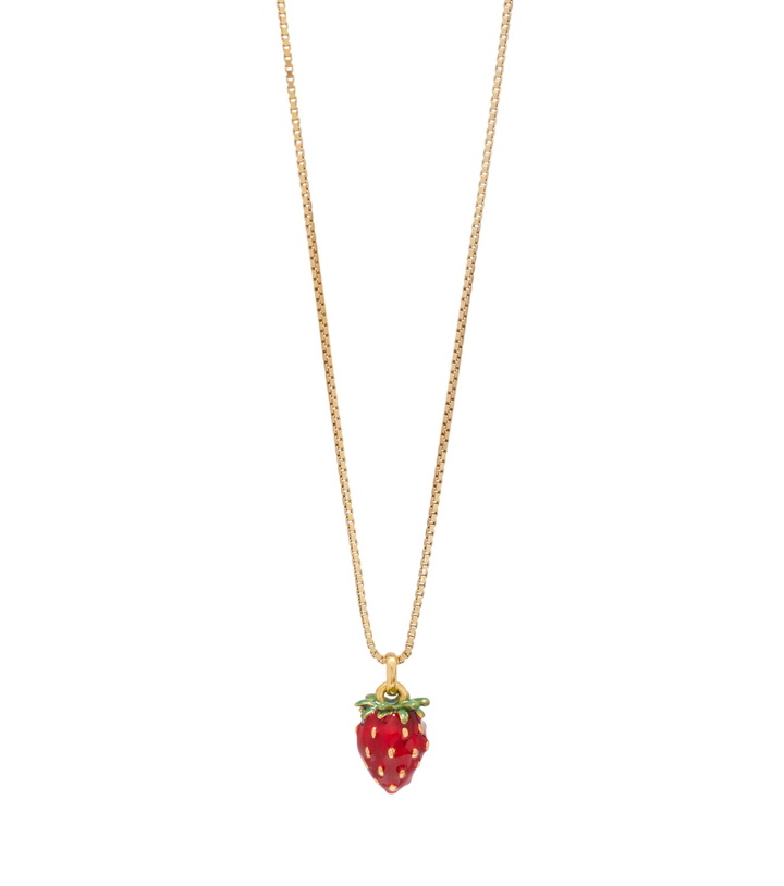 Photo: Saint Laurent Strawberry pendant necklace
