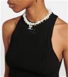 Courrèges Coral mother-of-pearl choker