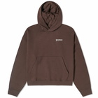 New Balance Women's Linear Heritage Brushed Back Fleece Hoodie in Black Coffee