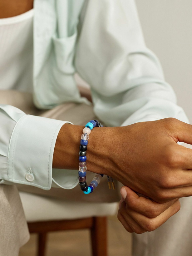 Photo: Carolina Bucci - Firenze Forte 18-Karat Gold Multi-Stone Beaded Bracelet