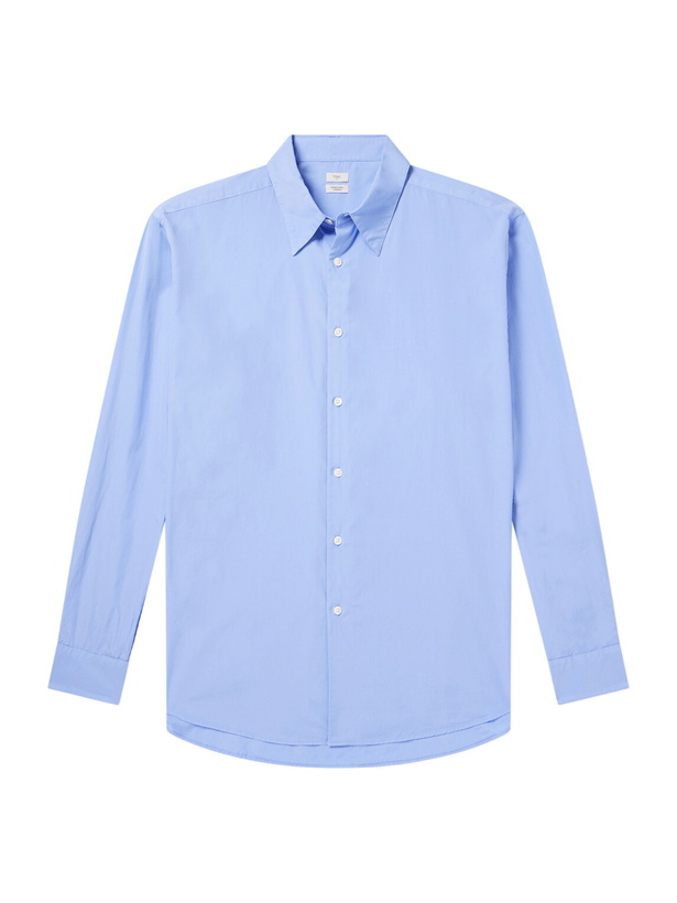 Photo: YOKE - Classic-Collar Cotton-Poplin Shirt - Blue