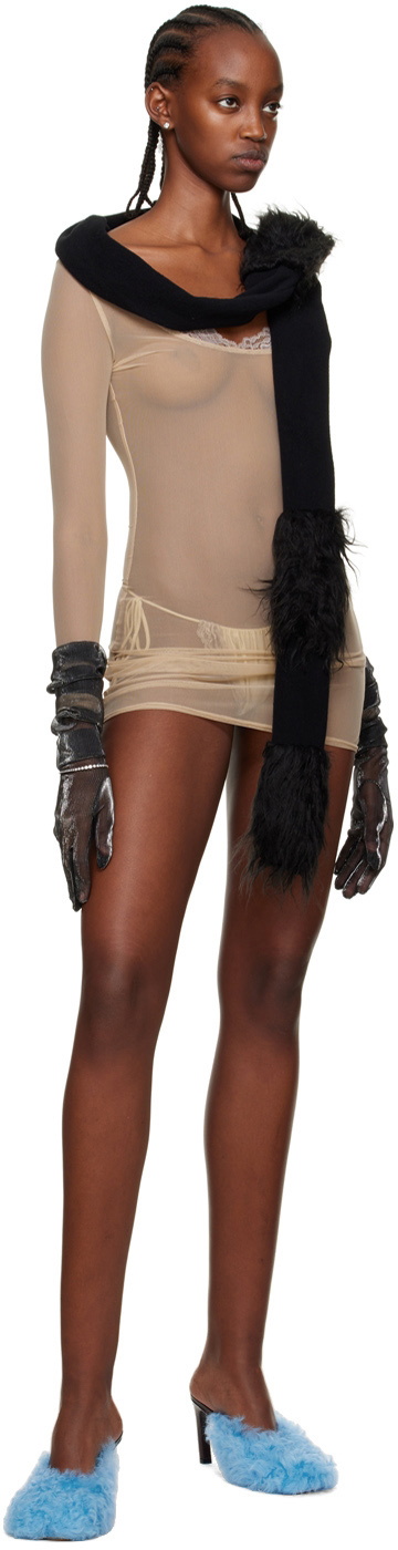 VAILLANT SSENSE Exclusive Tan Sheer Minidress