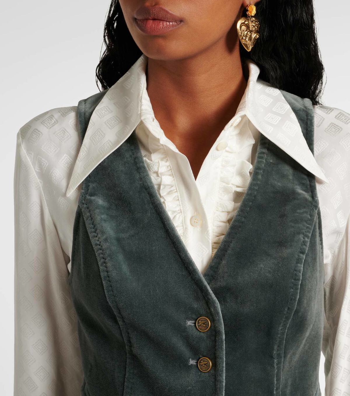 Etro Velvet vest