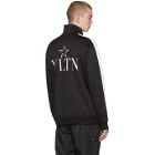 Valentino Black VLTN Star Zip-Up Sweater