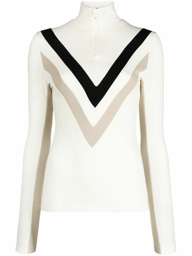 Photo: We Norwegians White Voss Chevron Merino Wool Ski Top