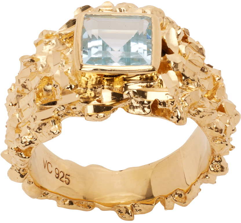 Veneda Carter SSENSE Exclusive Gold Pebble Gem Ring Veneda Carter Veneda Carter SSENSE Exclusive Gold Pebble Gem Ring Veneda Carter