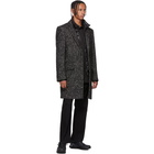 Mackage Black and White Tweed Skai Coat