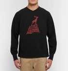 Engineered Garments - Printed Loopback Cotton-Jersey Sweatshirt - Men - Black