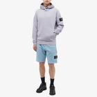 Stone Island Men's Snap Neck Popover Hoodie in Lavender