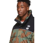 Off-White Green and Brown Camo Down Puffer Jacket