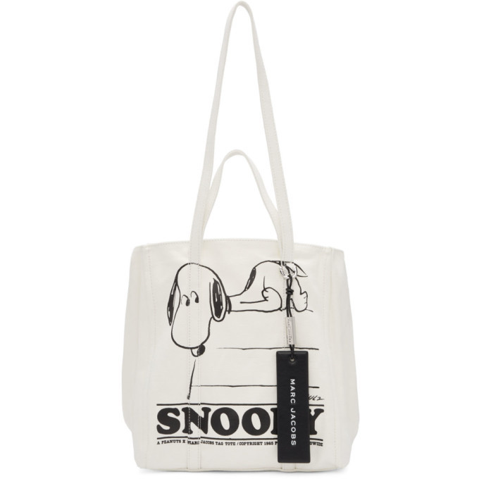 Marc Jacobs X Peanuts The Snoopy Mini Tote Bag in White