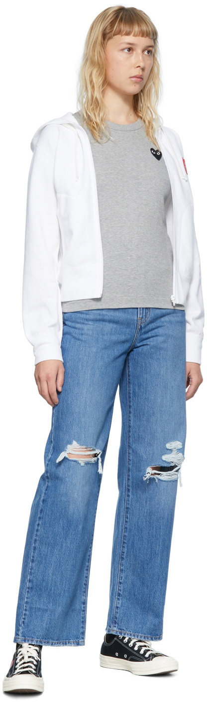 COMME des GARÇONS PLAY White Cotton Hoodie