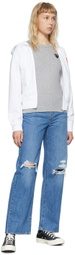 COMME des GARÇONS PLAY White Cotton Hoodie
