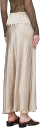 Lauren Manoogian Beige New Luster Maxi Skirt