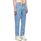 MSGM Blue Water Effect Jeans