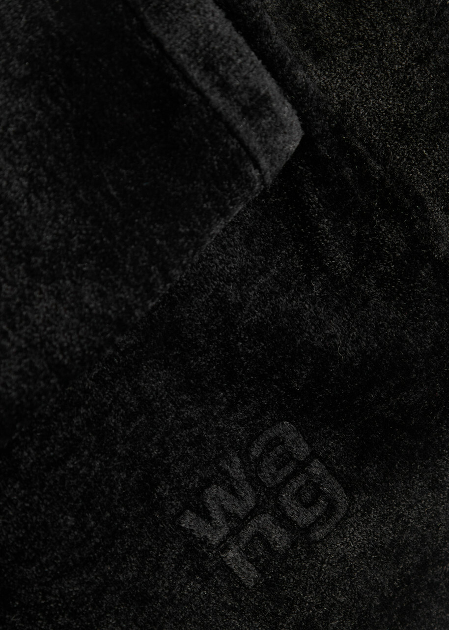 Alexanderwang.t Logo-embossed Chenille Mini Skirt Black