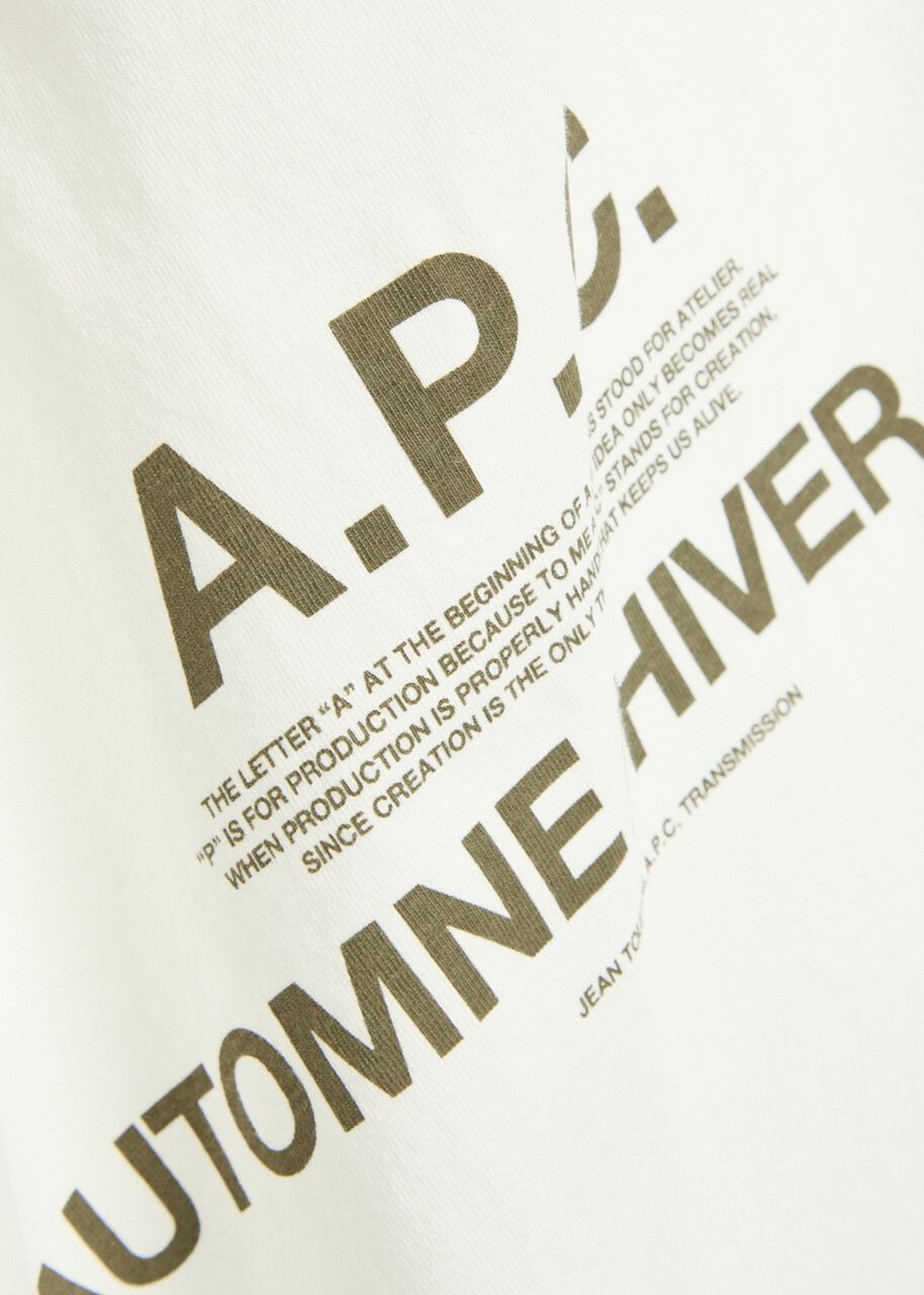 A.P.C. Logo-print Cotton T-shirt White