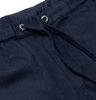 NN07 - Pelle Tapered Twill Drawstring Trousers - Blue