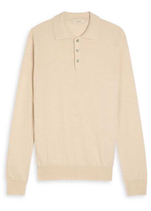 Photo: Aurélien Wool Polo Shirt Beige