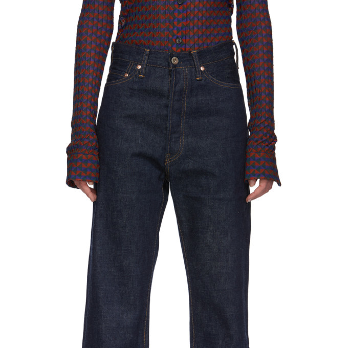 Chimala Indigo Wide Tapered Cut Selvedge Jeans