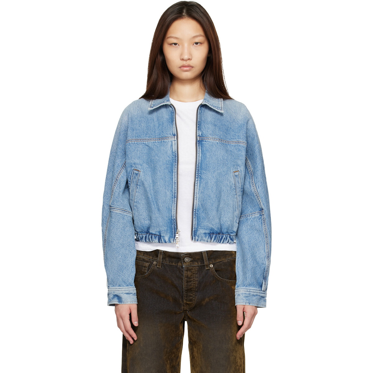 AGOLDE Blue Dixon Denim Bomber Jacket