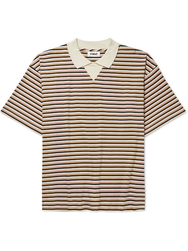 Photo: YMC - Striped Organic Cotton-Jersey Polo Shirt - Multi