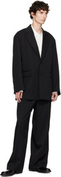 ssstein Black Oversized Single Breasted Long Blazer