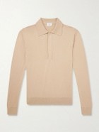 SAINT LAURENT - Silk and Cotton-Blend Polo Sweater - Neutrals