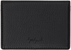 YOHJI YAMAMOTO Black discord Logo Card Holder