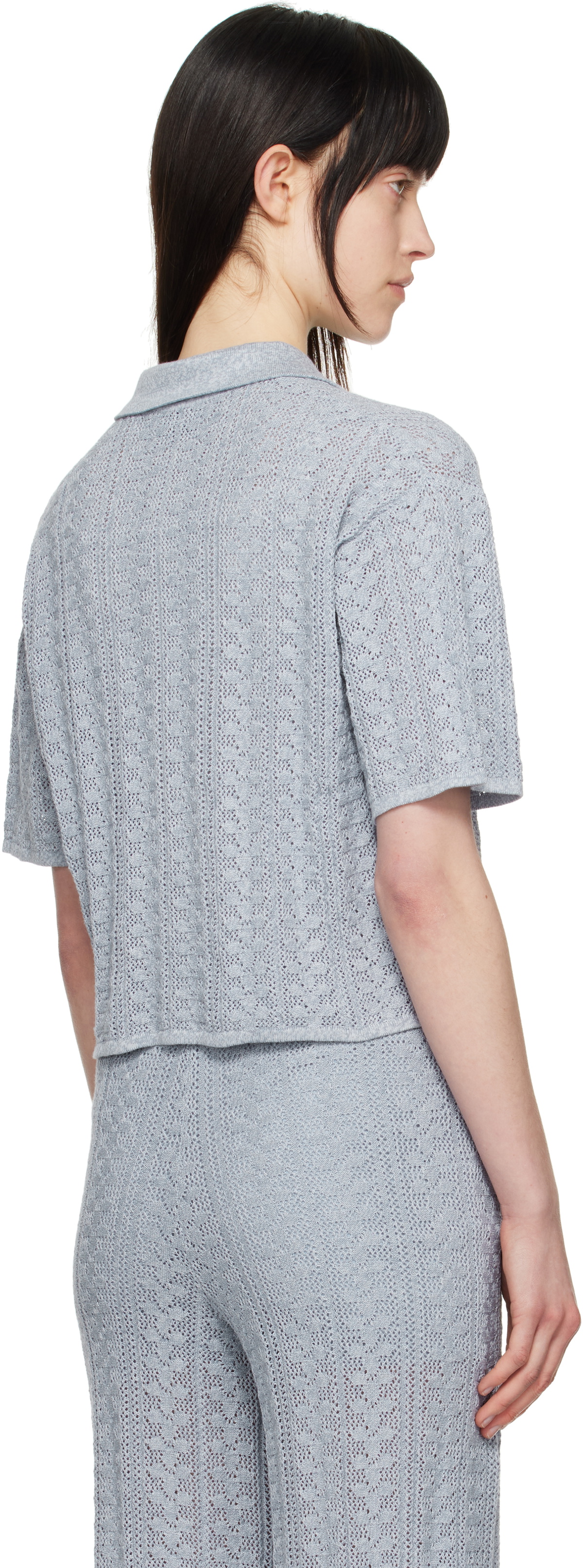 Holzweiler Blue Kelp Crochet Shirt