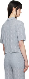 Holzweiler Blue Kelp Crochet Shirt