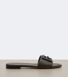 Fendi Baguette® leather slides
