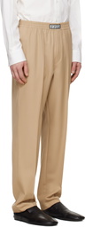 LGN Louis Gabriel Nouchi Beige Wool Jogging Track Pants