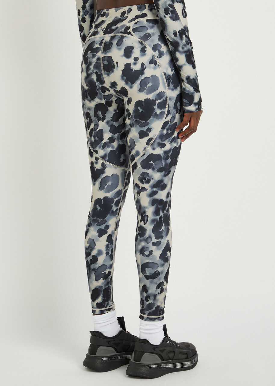 Adidas X Stella Mccartney 7/8 Printed Stretch-jersey Leggings Multicoloured