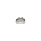 Tom Wood Silver Satin Oval Ring