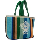 Versace Multicolor Striped Cotton-Terry Jacquard Tote