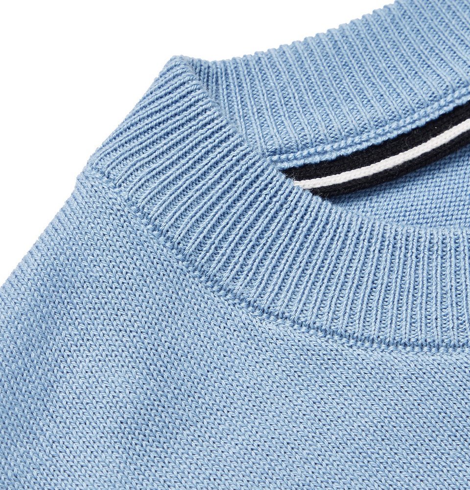 Hugo Boss - Cotton Sweater - Men - Blue Hugo Boss