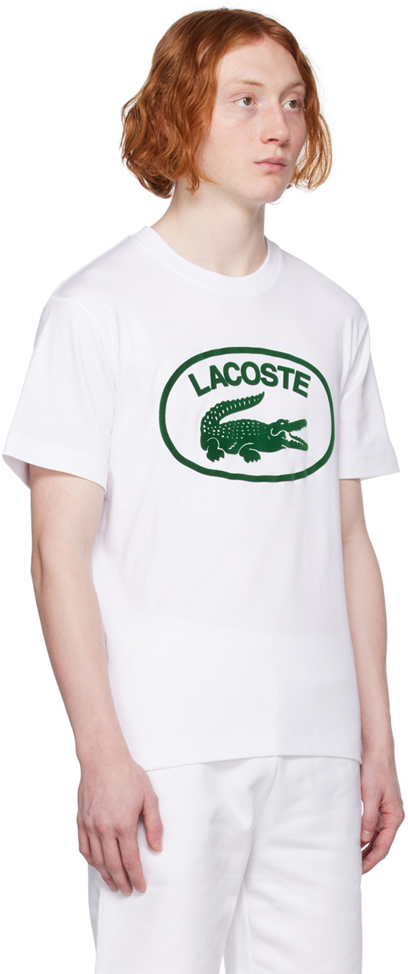LACOSTE ホワイト Tシャツ 定価11000円 新品 Lacoste White Relaxed Fit T-Shirt Lacoste