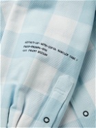 Moncler Genius - 7 Moncler FRGMT Hiroshi Fujiwara Checked Cotton Down Shirt Jacket - Blue