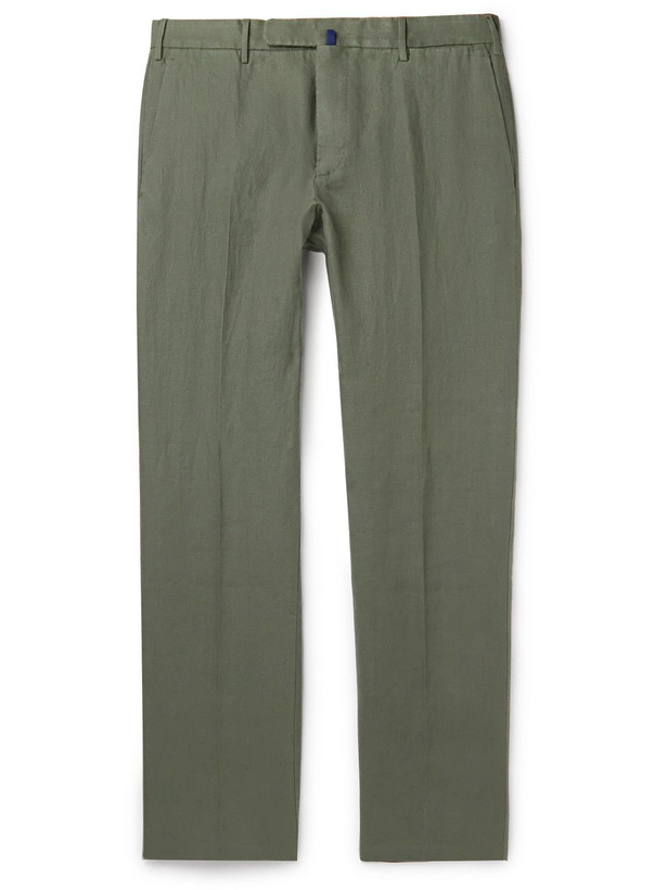 Photo: Incotex - Venezia 1951 Slim-Fit Linen Trousers - Green